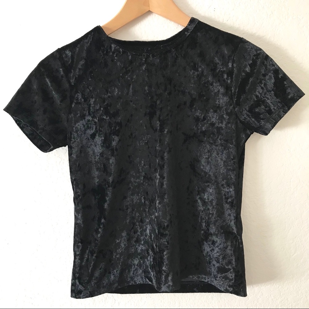 Hollister Black Velvet Top